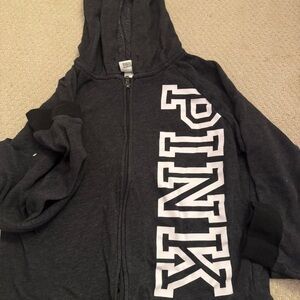 PINK Gray Hoodie Jacket